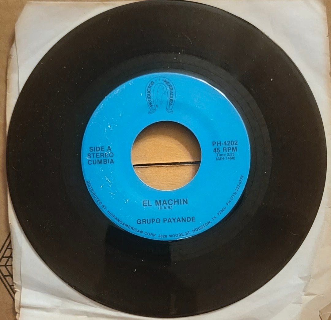 Grupo Payande "El Payande Navideño" Cara A-"El Machin" Cara B Vinyl Record 45 rpm - Image 3