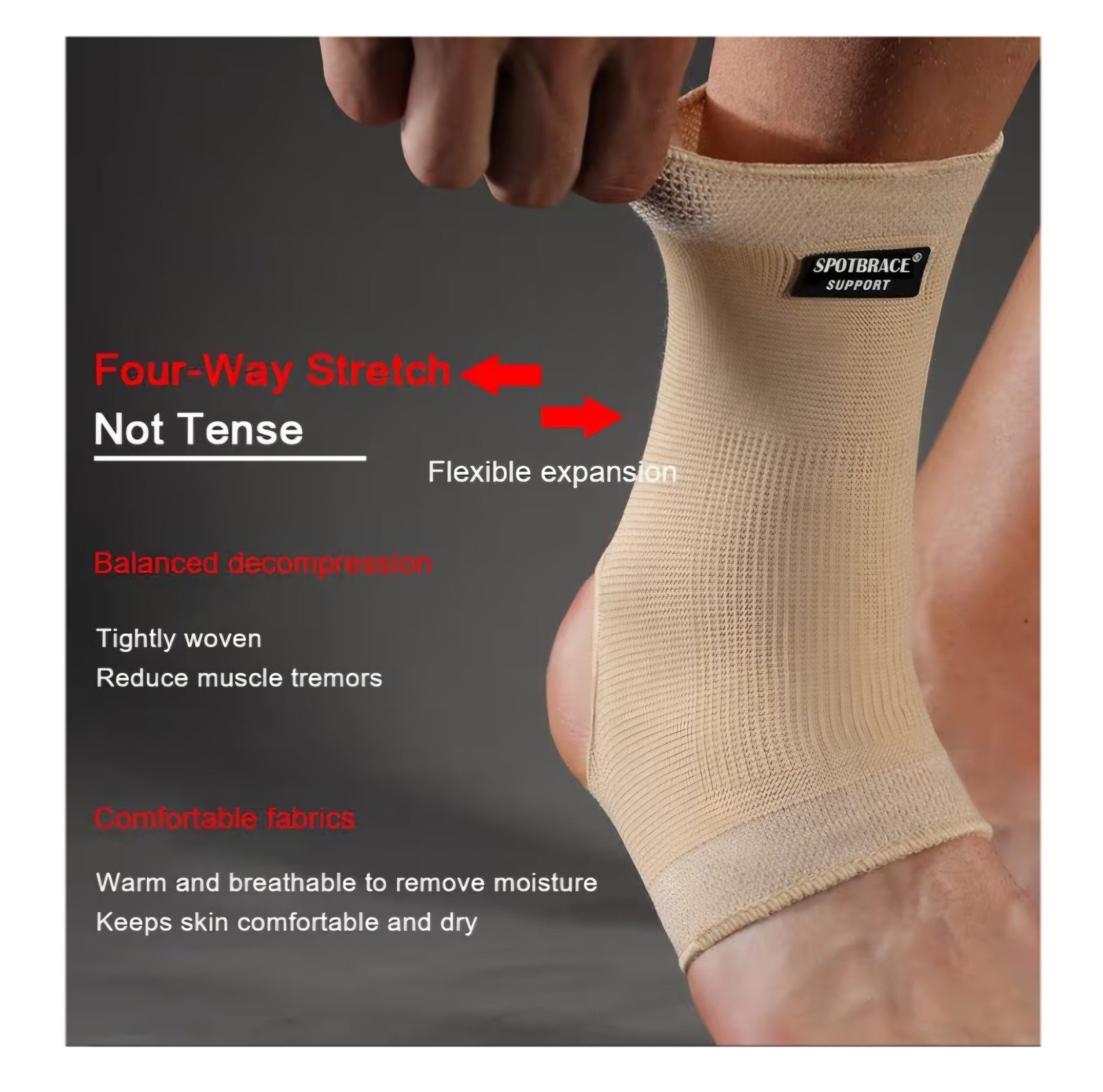 SPOTBRACE Ankle Brace Compression Sleeve(2 PACK),Breathable Ankle Support L/XL | eBay - Image 5