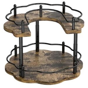 2 Tier Lazy Susan, Lazy Susan Turntable Cabinet with 3 Adjustable Heights Gua... | eBay