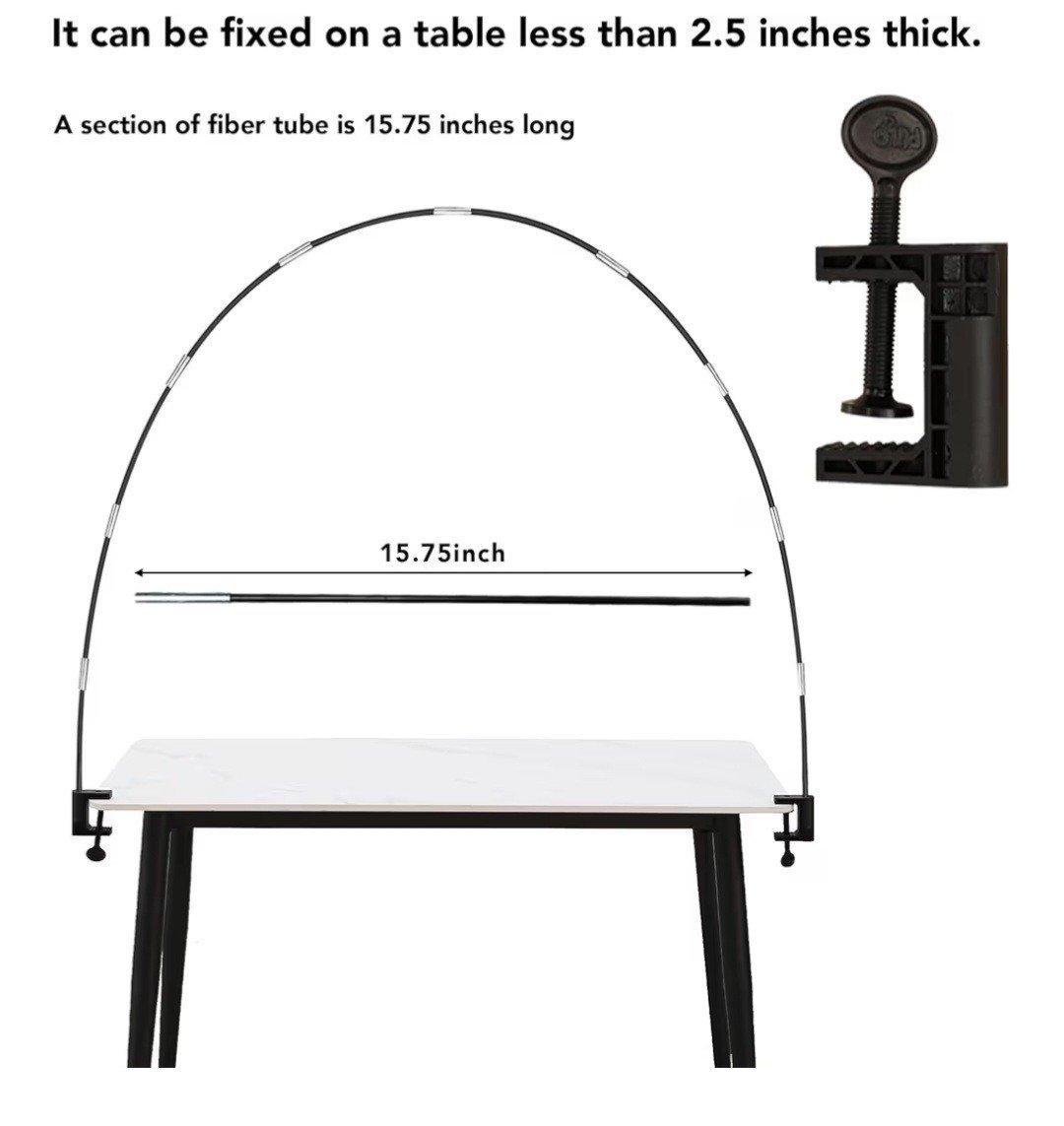 Black Fiber Rod Table Balloon Arch Kit Stand Frame Adjustable For Table Sizes | eBay - Image 3