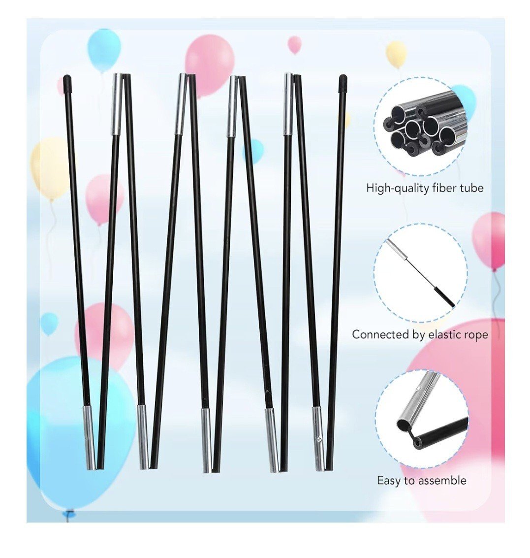Black Fiber Rod Table Balloon Arch Kit Stand Frame Adjustable For Table Sizes | eBay - Image 4