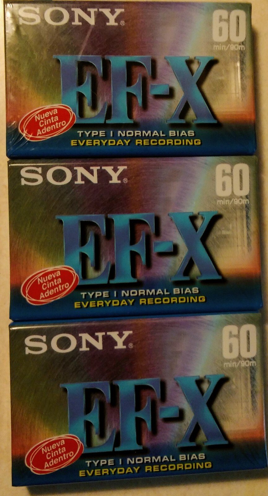 3 Sony EF-X 60 Min Cassettes | eBay