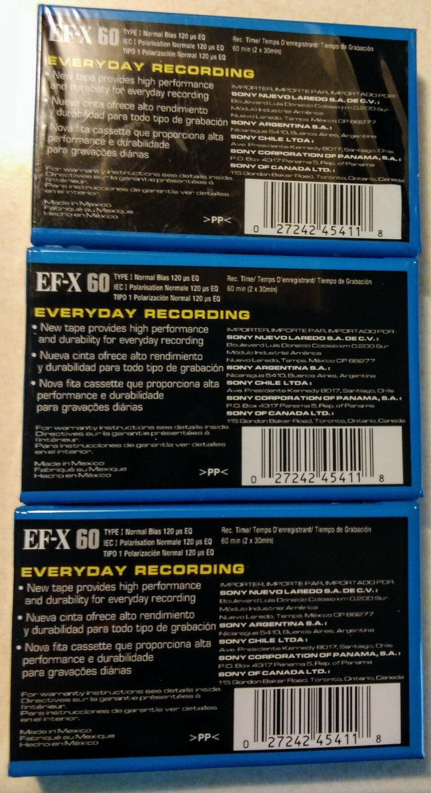 3 Sony EF-X 60 Min Cassettes | eBay - Image 2