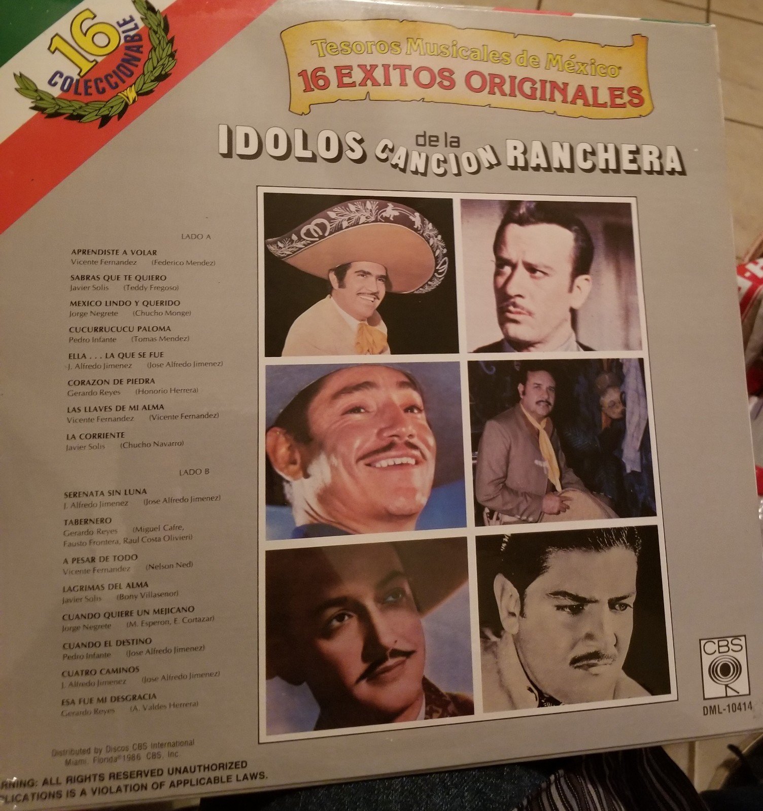 Tesoros Musicales De Mexico De Los Idolos De La Cancion Ranchera Lp | eBay