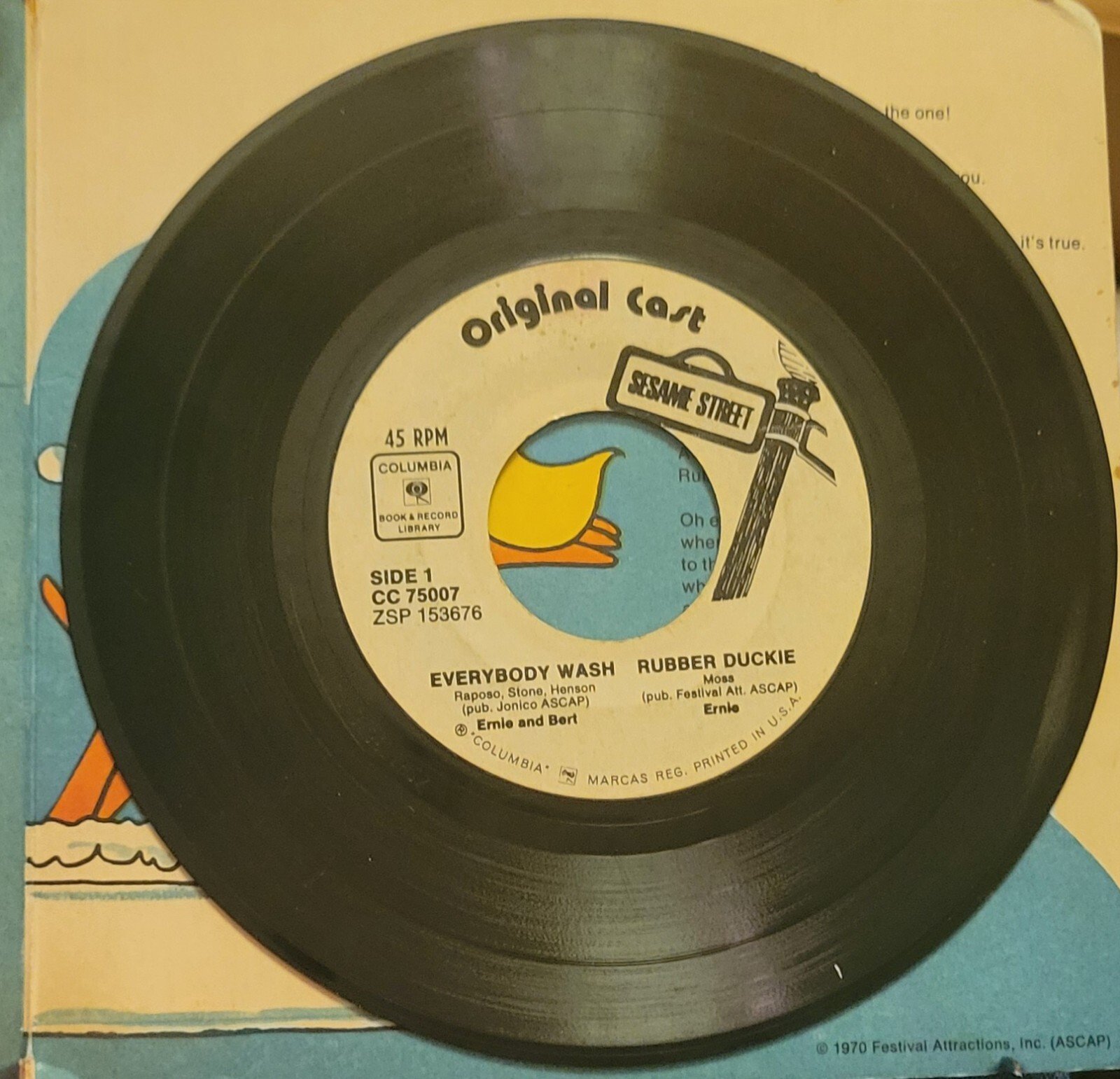 Sesame Street Rubber Duckie And Other Fun Songs 7" 1970 Columbia Book & Record | eBay - Image 5