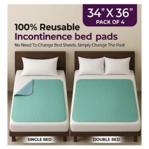Epicessentials Incontinence Bed Pads Washable Waterproof Mattress Protector | eBay