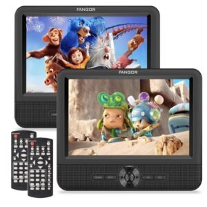 FANGOR F-611 Dual Screen DVD Player 7.5 Inch USB/SD Portable For Car - Black | eBay