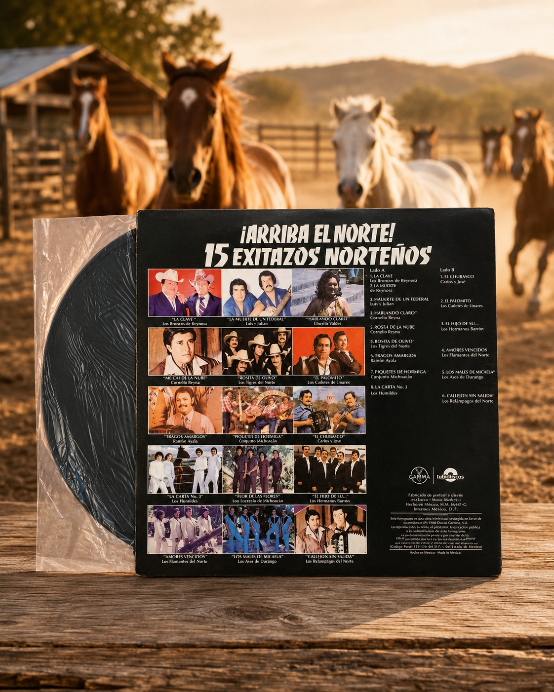 Arriba El Norte “15 Exitazos Norteños “Varios Artistas 1982 Vinyl Record LP/Very Good - Image 2