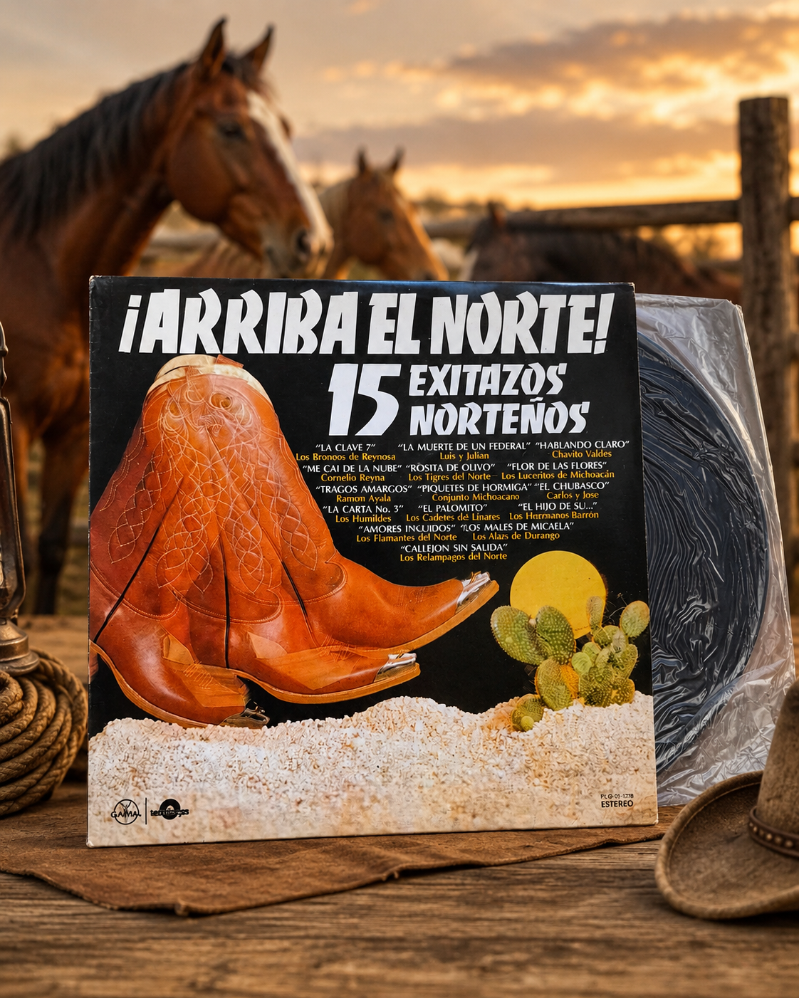 Arriba El Norte “15 Exitazos Norteños “Varios Artistas 1982 Vinyl Record LP/Very Good