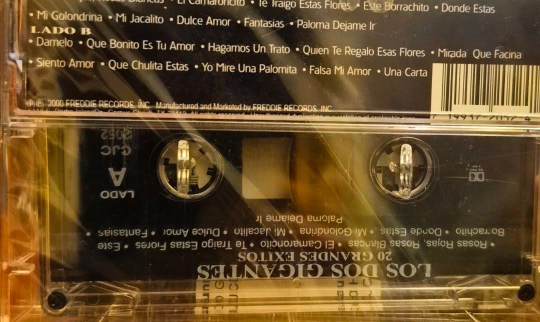Various Artists-Los Dos Gigantes (Freddie Martinez y Agustine Ramirez)-20 Grandes Exitos (Cassette New SEALED) - Image 2