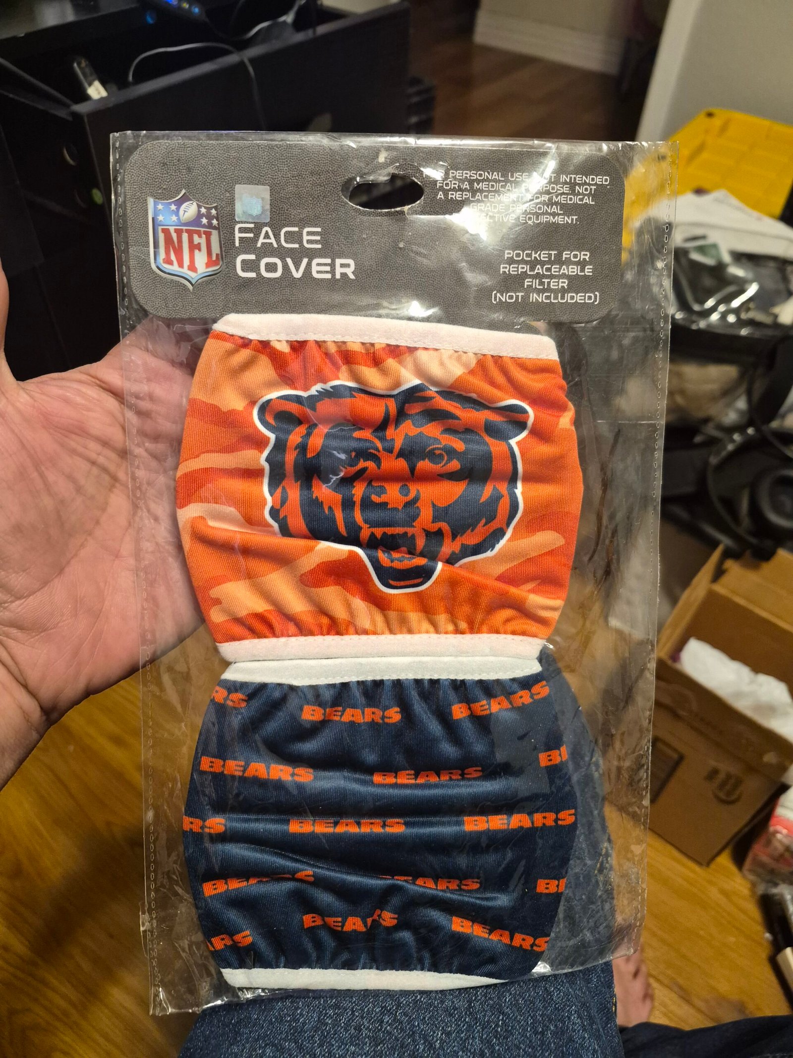 NFL Chicago Bears 2 Face Mask Covers (New)