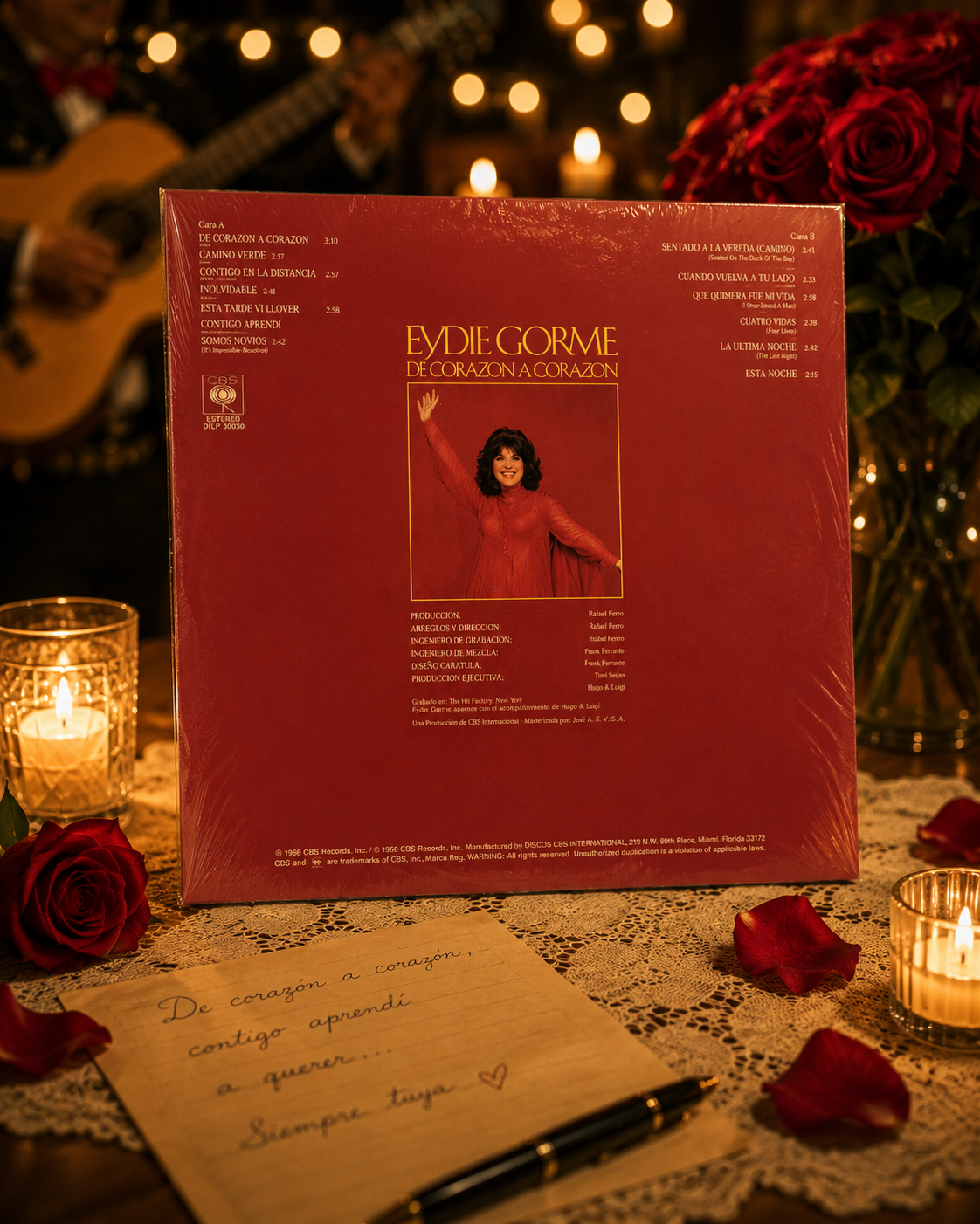 Eydie Gormé - De Corazón A Corazón - Vinyl CBS 1988 VG+ Insert (SEALED) - Image 2