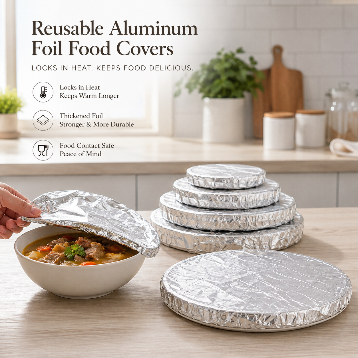 Reusable Aluminum Foil Insulation Food Covers (50 Pcs 2026) - Image 5