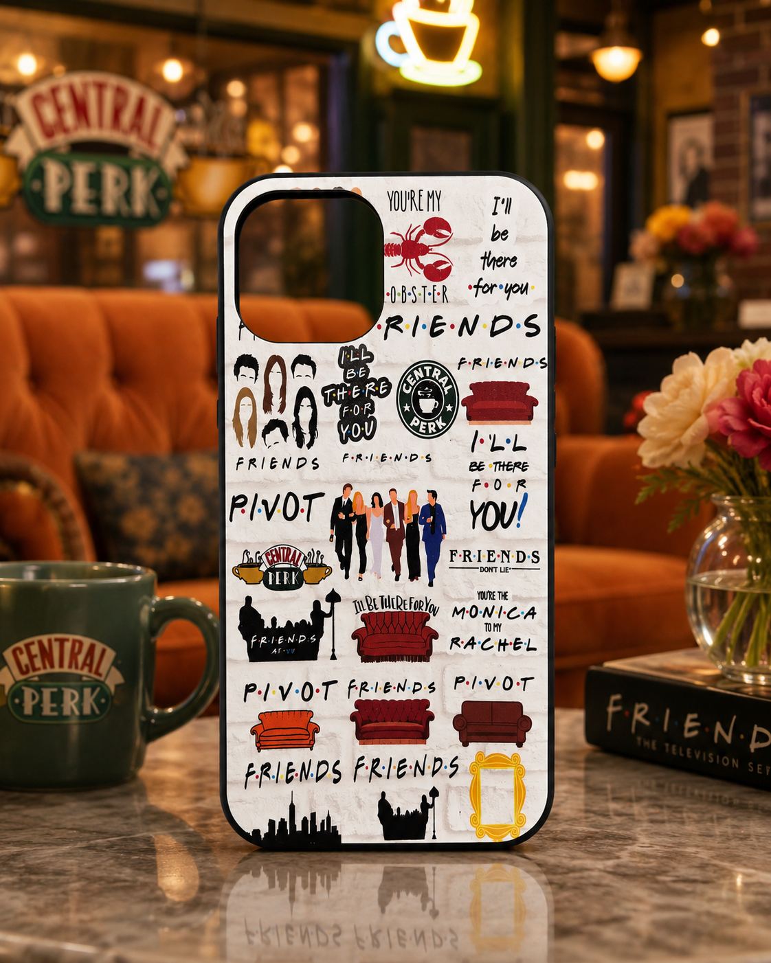 Friends TV Show Compatible with iPhone 16 Pro Case, Design Unique Pattern Soft TPU Bumper Slim Protective Clear Case for Men Women Girl Boy