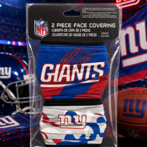 NFL New Yok Giants 2 Piece Face Covering License Football Adult Face Cover NEW