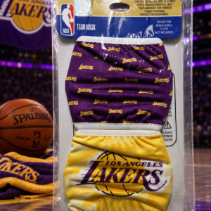 NBA Los Angeles Lakers Face Cover Team 2 Mask Pack Officially Licensed NBA Masks