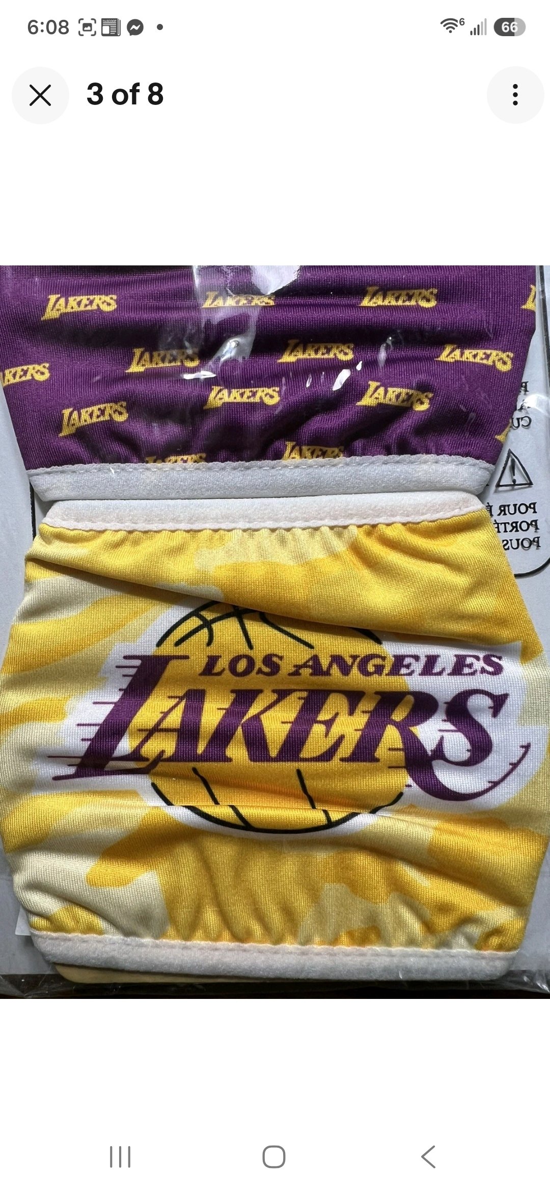 NBA Los Angeles Lakers Face Cover Team 2 Mask Pack Officially Licensed NBA Masks - Image 7